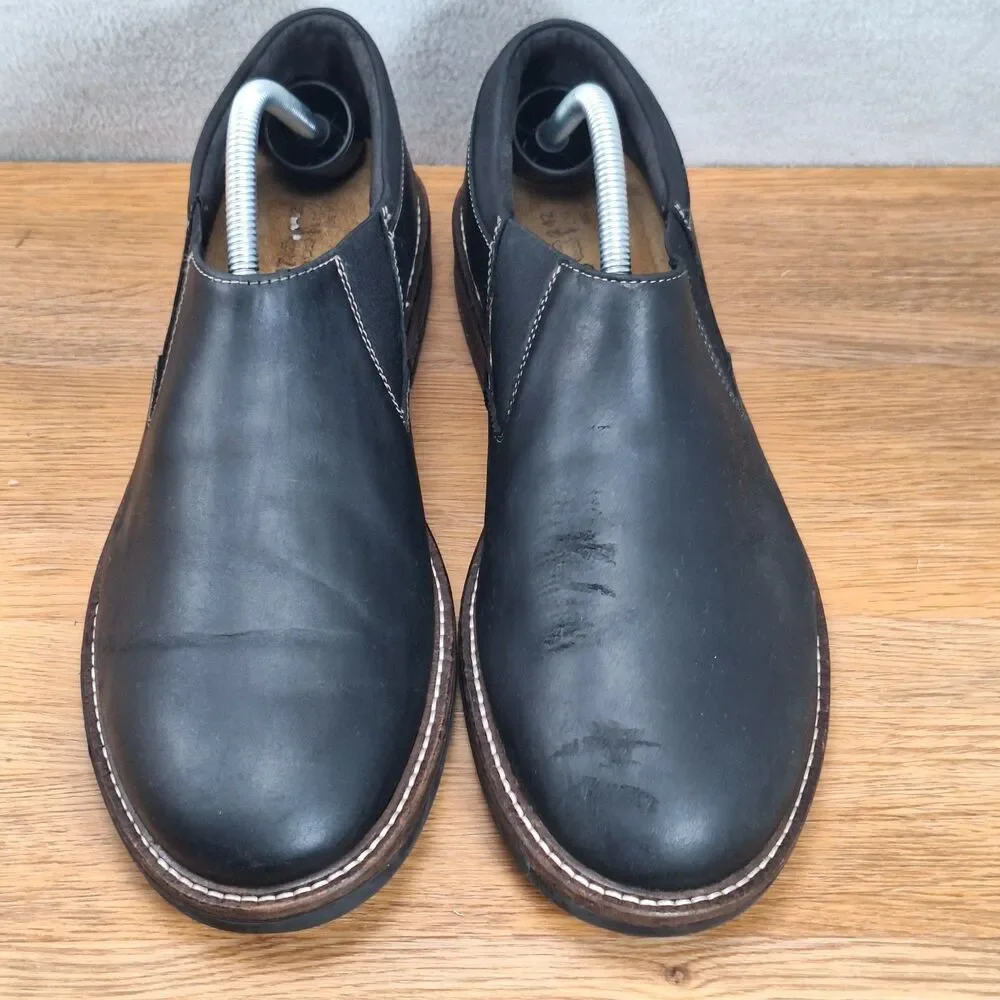 Naot Men's 9 EU 42 Oxford Dress Shoes Black Leather Lace-Up Made in Israel